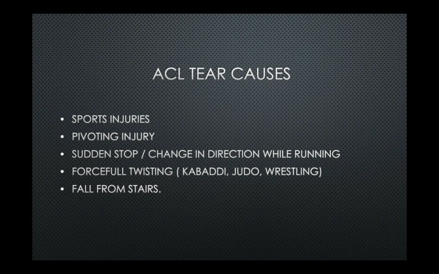 ACL Tear Causes