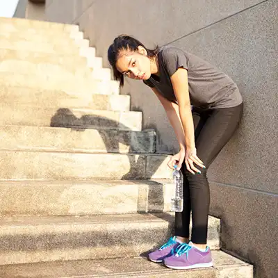 Patient experiencing difficulty walking due to hip pain