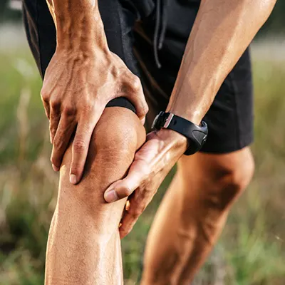 Swelling and inflammation in knee joint.